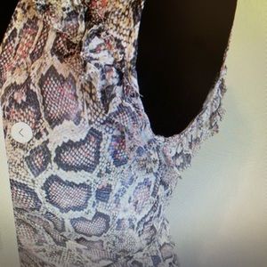 Allsaints priya misra snake print wrap dress in size small.
